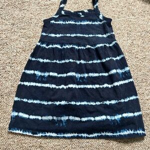 Toddler Girls Navy Tie-Dye Striped Sun Dress 2T